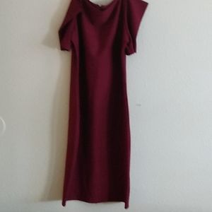 Red Classy Dress Zipper in back